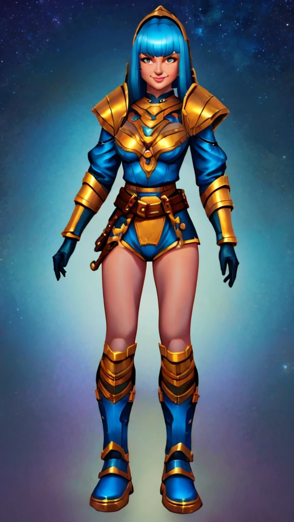 Best Quality oil paint art, Beautiful Vintage Space Woman, cabelo liso preto,bangs, Looking at Viewer, SHY SMILE,metallic Ultra shiny cramped red armor, adjusting high-tech gloves,tech belt, thighs and knee, spaceship battle scenery, 3 d model，3D hand-drawn model，toon rendering，unreal-engine