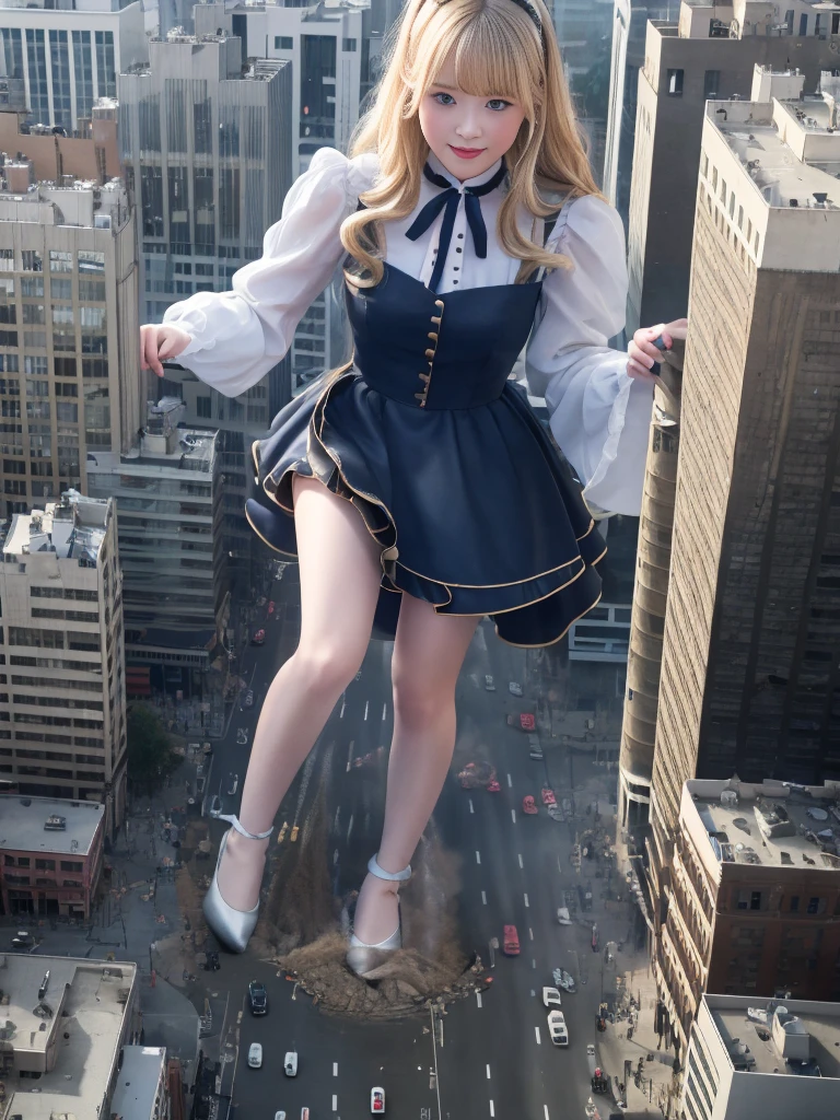 (Giantess Elements、High resolution、High resolution、high quality、Accurate body structure、Detailed body) Towering giant blondes girl,50,000 feet high、Looking up at the approaching woman from below、Giants attack the city、cute、blondes、Destroy a small townWomen、Destroy a small town、Mischievous look、(Maid outfit)Japanese、White skin、Giant blondes female、smile、Trampling buildings、rubble、Burning Small Town、Destroyed small building、Collapsed highway、Cars are crushed、Evacuating residents、sunset、Burning Small Town、go ahead、walk、Trampling、Anatomically correct、Accurate human body、Accurate skeleton、Full body portrait、blue eyes、Rubble scattered at my feet、Higher than skyscrapers、Big impact、amazing、Giantess Elements、Draw a woman in a big way、Increase the destructive element、Make the city smaller
黒いロングブーツ