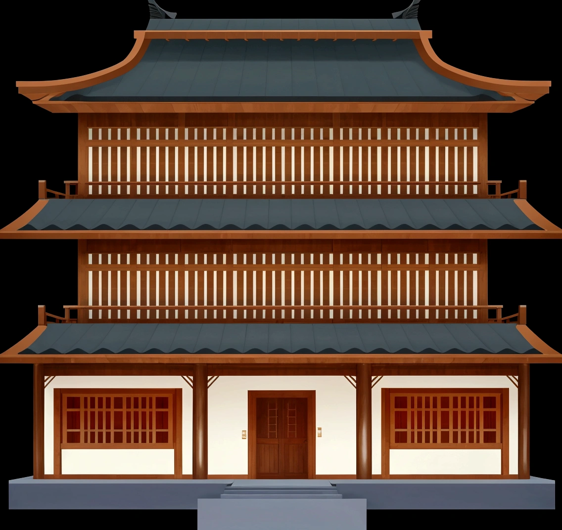 a cartoon illustration of a pagoda with a blue roof, european japanese buildings, an extremely detailed building, japanese temple, japanese house, zen temple background, ancient japanese architecture, temple background, background depicting a temple, a temple, japanese temples, japanese architecture, chinese building, japanese town, inspired by Tōshi Yoshida, temple, digital painting of a pagoda