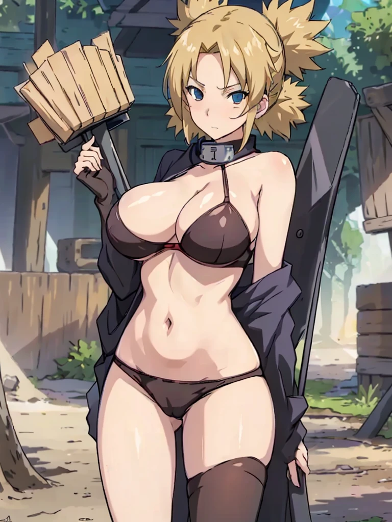 Sexy adult woman,Temari,standing still,huge breast,in her new sexyunderwear and bra lot her body and open chest,hentai,snfw,thick body,age30,hair lose, reference sheet