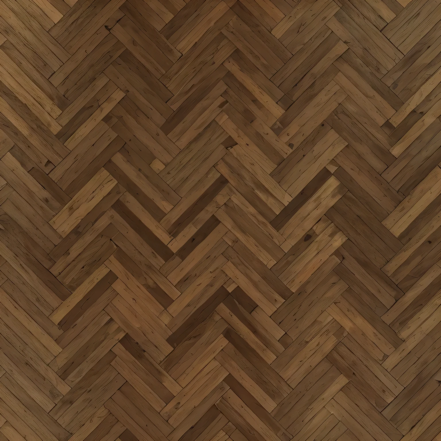 Old herringbone parquet, seamless texture of old parquet on the floor