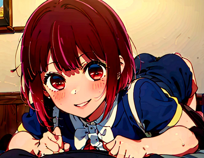 masterpiece、Very detailed、(1 Girl:1.2)、Redhead、Big eyes、(((close)))、smile、short hair、(((Anime Style)))、(((2D)))、Red eyes、Open your mouth、8K、Big Breasts, Nipples, blush, I breathe, Sweat, Take off, Breaking heterosexuality, (Heterosexual couples),(Sex:1.5),(vagina),Spread your legs,liar,behind,penis,Cum in pussy, (Focus on the girl), Browsing Caution,Big Belly、Pregnant belly
