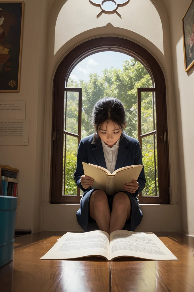 Create visual art based on the theme of reading and culture: a window to life 