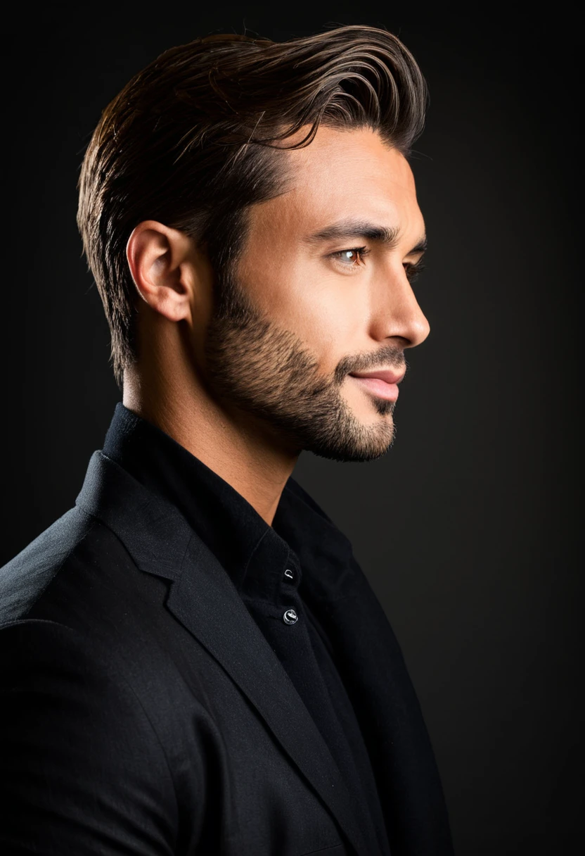 profile, Handsome man