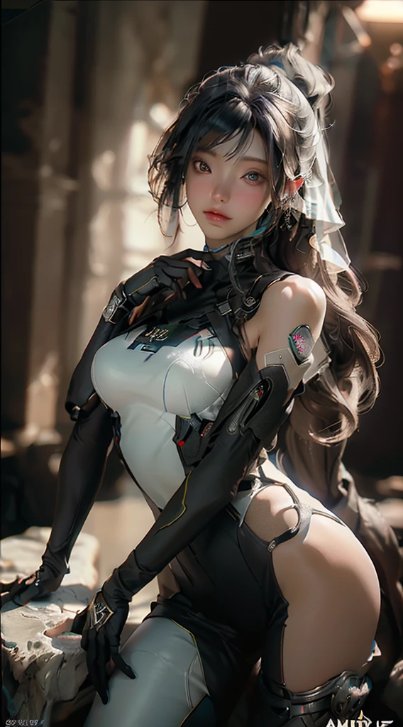 ((Best quality)), ((masterpiece)), (detailed:1.4), 3D, an image of a beautiful cyberpunk female,HDR (High Dynamic Range),Ray Tracing,NVIDIA RTX,Super-Resolution,Unreal 5,Subsurface scattering,PBR Texturing,Post-processing,Anisotropic Filtering,Depth-of-field,Maximum clarity and sharpness,Multi-layered textures,Albedo and Specular maps,Surface shading,Accurate simulation of light-material interaction,Perfect proportions,Octane Render,Two-tone lighting,Wide aperture,Low ISO,White balance,Rule of thirds,8K RAW,