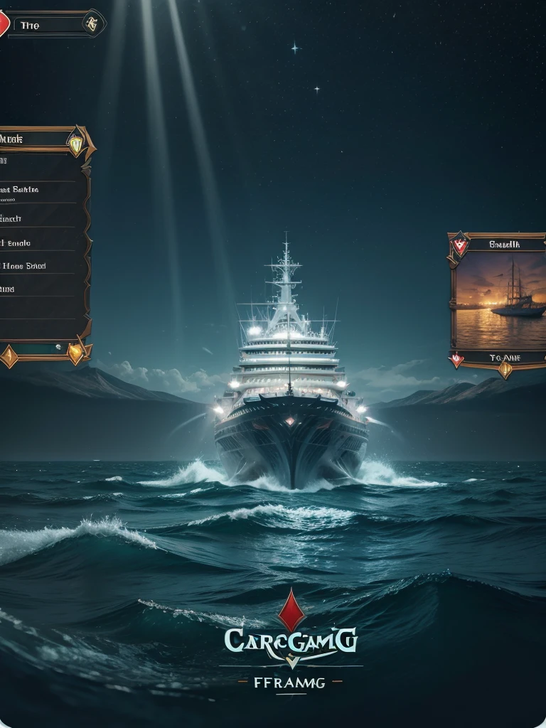 ((a trading cardgame frame)) (sea theme))