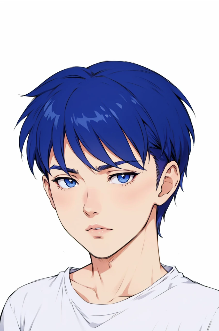 anime boy , side view