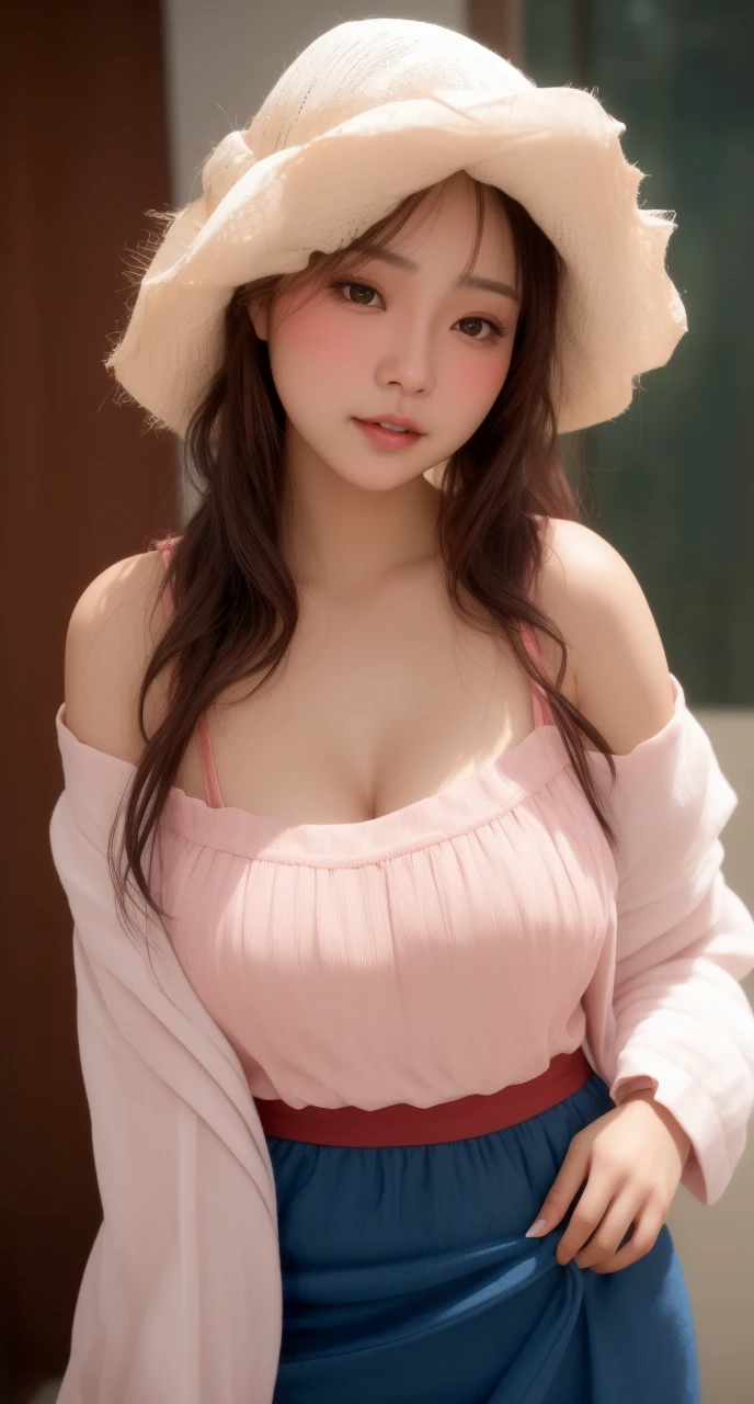 Filipina woman, Intimate, moaning face blush, red blushy cheeks, ponytail, feeling horny, beautiful thighs, in love, Having an orgasm, wearing summer mini dress