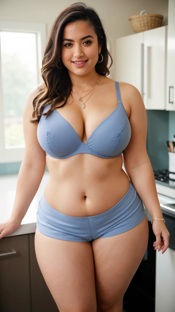  a woman padded different bra and saree, heading in or out the door,,big cheeks, curvy, hourglass figure, swooping breasts, deep cleavage, open arms, sexy armpits,big penis, nipples, ass, necklace, (cinematic:1.3), there is a woman in a red top and blue shorts posing in a kitchen, thick thighs, thick legs, dressed in a top and shorts, short robust woman, thick body, short in stature, shot with a canon 20mm lens, in the kitchen, thicc, mid body shot, casual pose, daisy dukes, olivia de bernardinis,