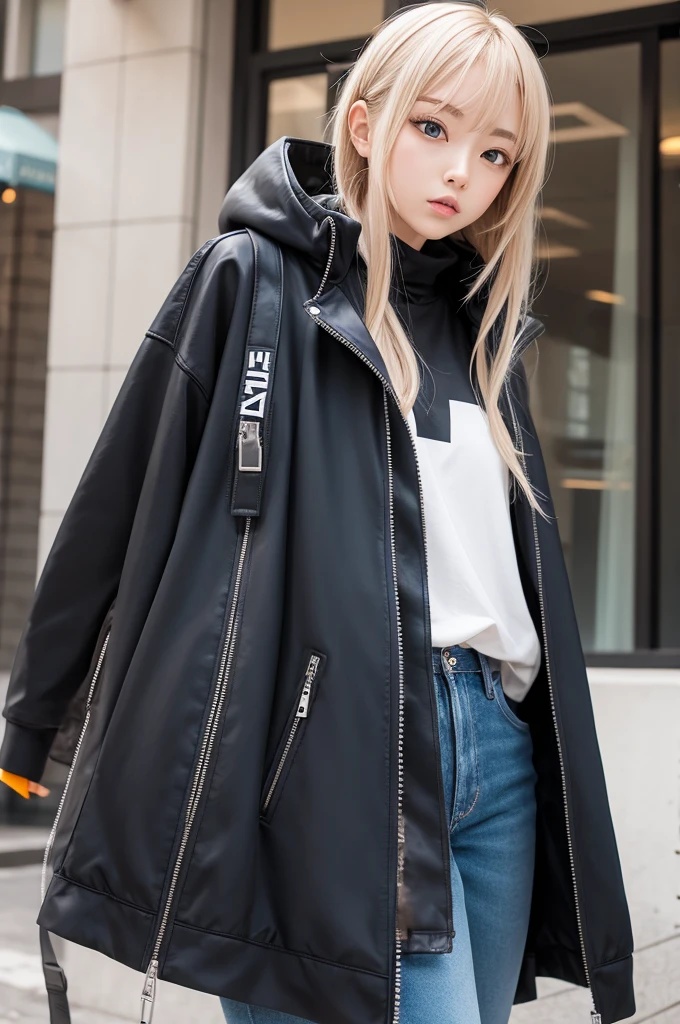 anime with zipper coat