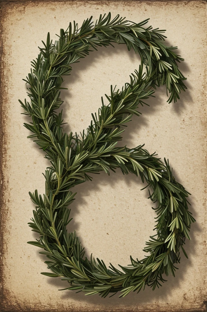 Please create an image from my name wælkyria. With rosemary and ivy in the letters