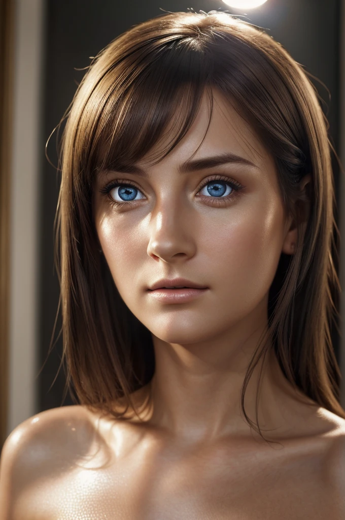 (photorealist:1.4), (Masterpiece, side lighting, Beautiful finely detailed eyes: 1.2), Masterpiece*portrait, realist, 3D way, bright Eyes, shiny hair, shiny skin, Alone, ashamed, (diaphragm),