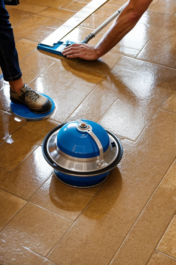 Polishing the floor