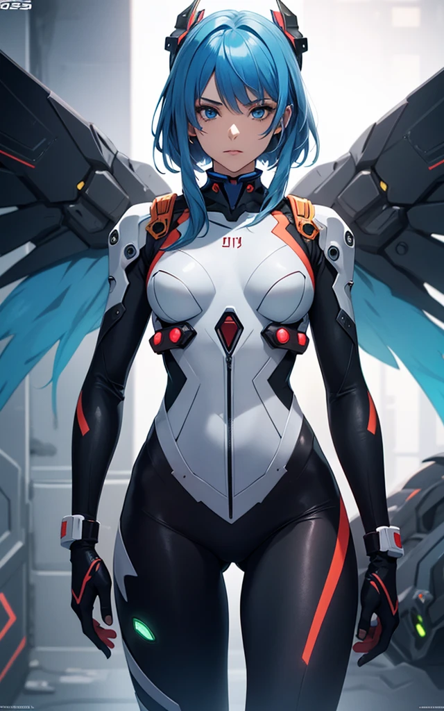 (((Adult Woman))), ((Best Quality)), ((masutepiece)), (Detailed: 1.4), (Absurd), Genesis evangelion neon style clothing, 2-piece clothing, bobhair, arm tatoo, cybernetic hands, pastel, Centered, scale to fit the dimensions, nffsw (High dynamic range),Ray tracing,NVIDIA RTX,Hyper-Resolution,, Anisotropy Filtering, Multilayer textures, accurate simulation of light and material interactions, Perfect proportions, Octane Render, Two-tone lighting, Wide aperture, Crysisnanosuit,Blue hair, Blue eyes