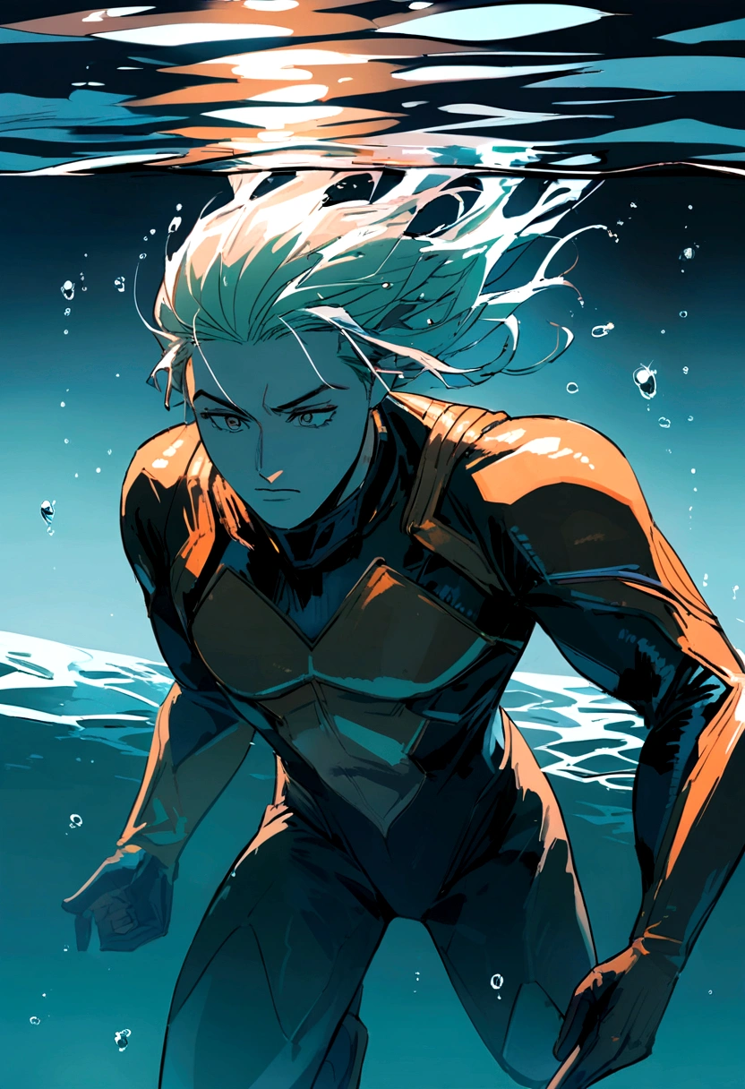 aquaman suit, testing something under water