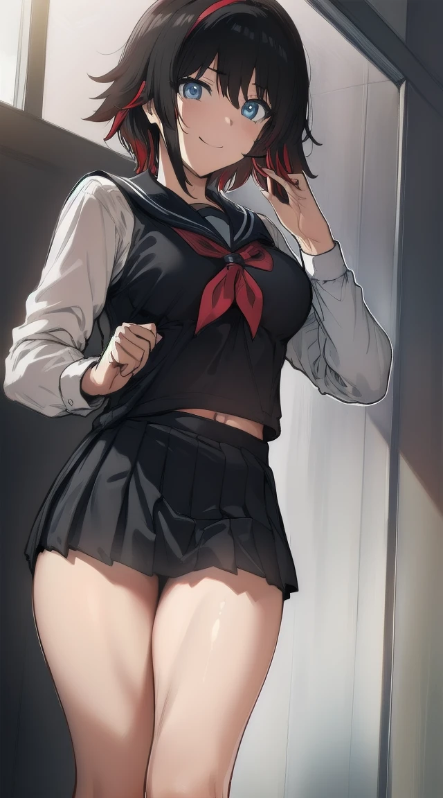 1girl,((black red multicolor hair)),((grey eyes ))
BREAK (( flat breasts, hair ribbon, thighs, , ruby rose, black hair, short hair,ruby_rose, boots, pantyhose,t
:1))
BREAK ((jumpping, highschool uniform,happy,:1.4))
BREAK indoors,
BREAK looking at viewer,
BREAK (masterpiece:1.2), best quality, high resolution, unity 8k wallpaper, (illustration:0.8), (beautiful detailed eyes:1.6), extremely detailed face, perfect lighting, extremely detailed CG, (perfect hands, perfect anatomy),