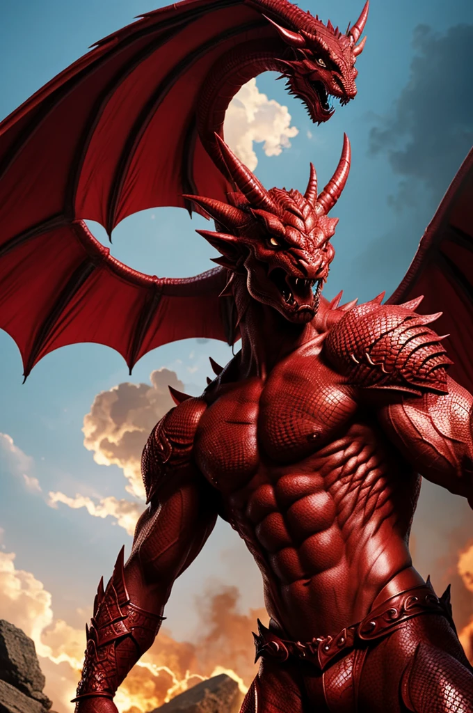 Myth and a boy who transforms into a red dragon when he gets angry