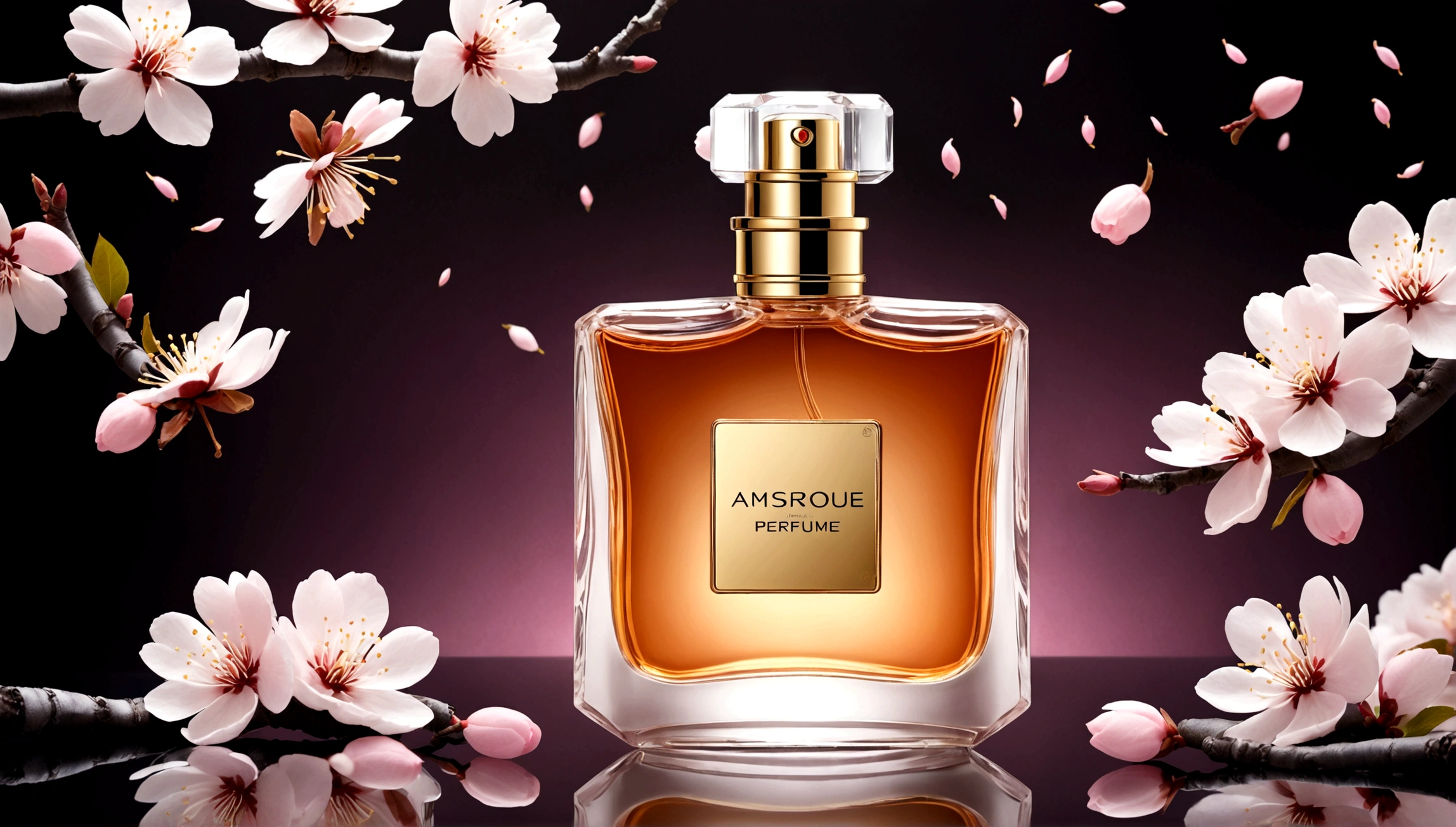 китайские perfume, atmosphere. perfume, perfume bottle, perfume, китайская atmosphere, design, atmosphere, Sakura on the background, sakura flowers flying
