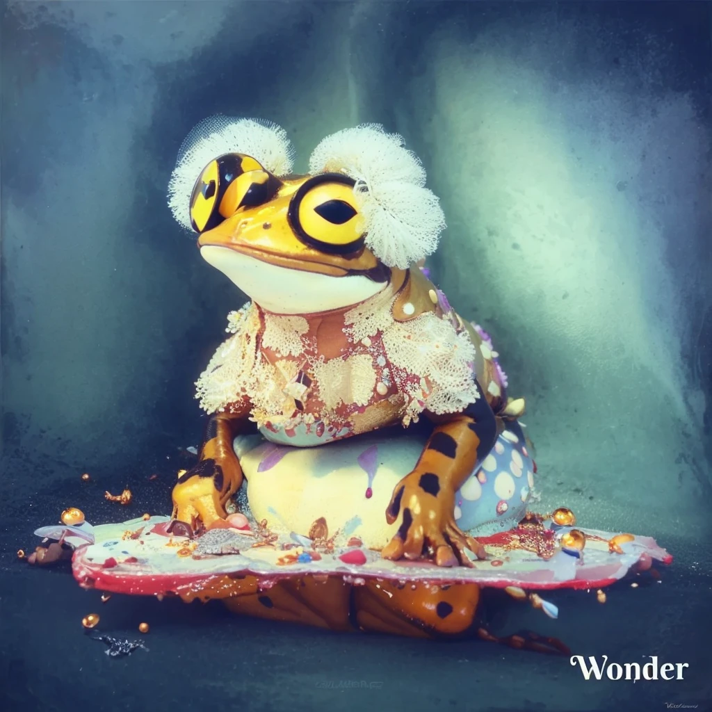 Make me a craola-style golden frog