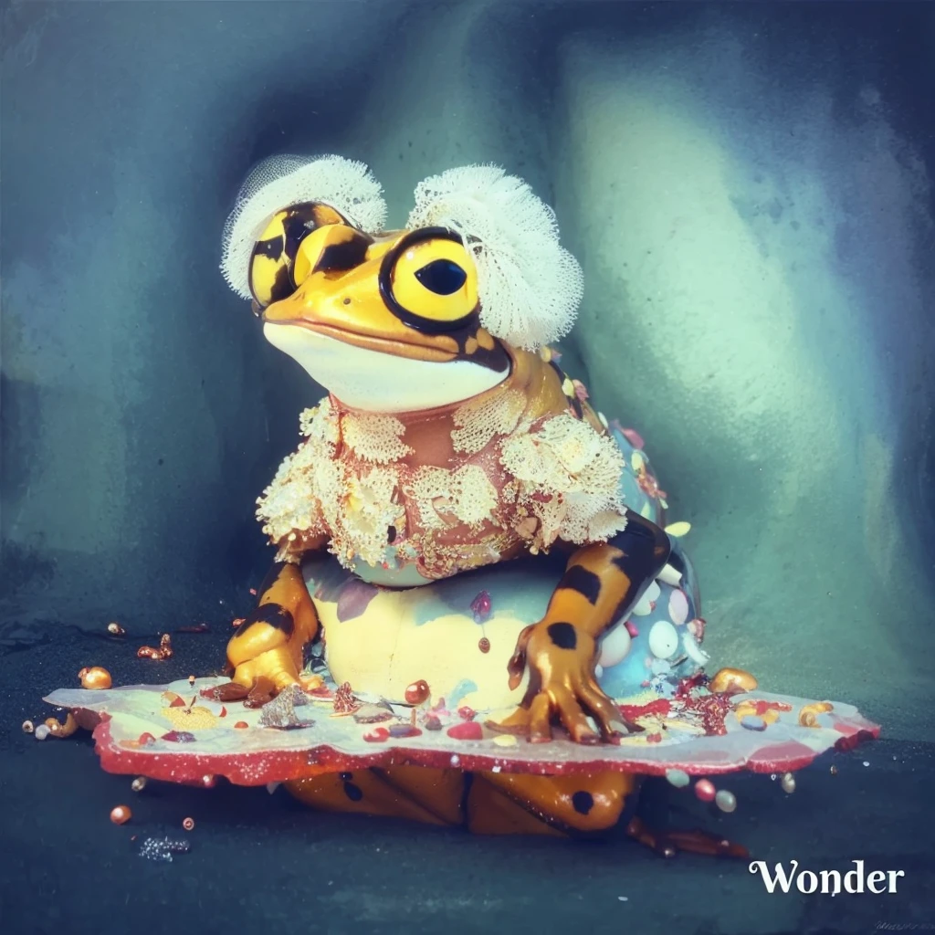 Make me a craola-style golden frog
