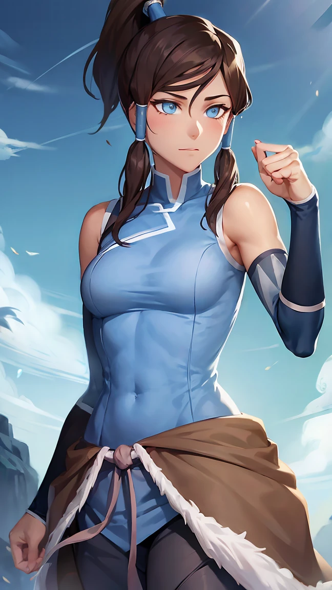 Korra dark akin woman ponytail
