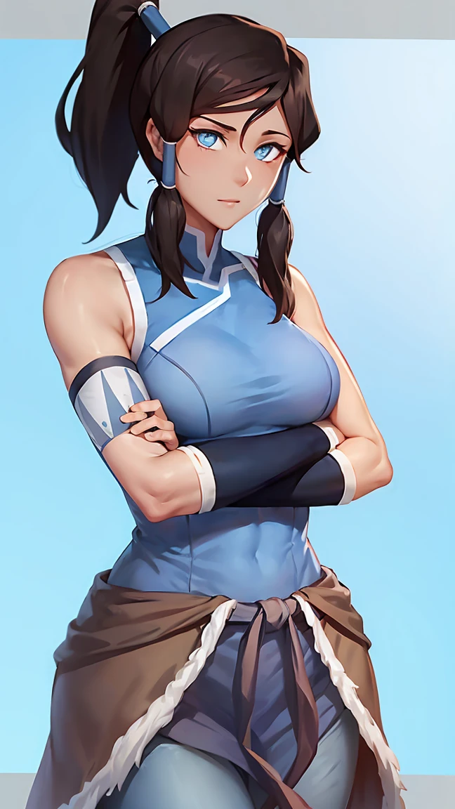 Korra dark akin woman ponytail