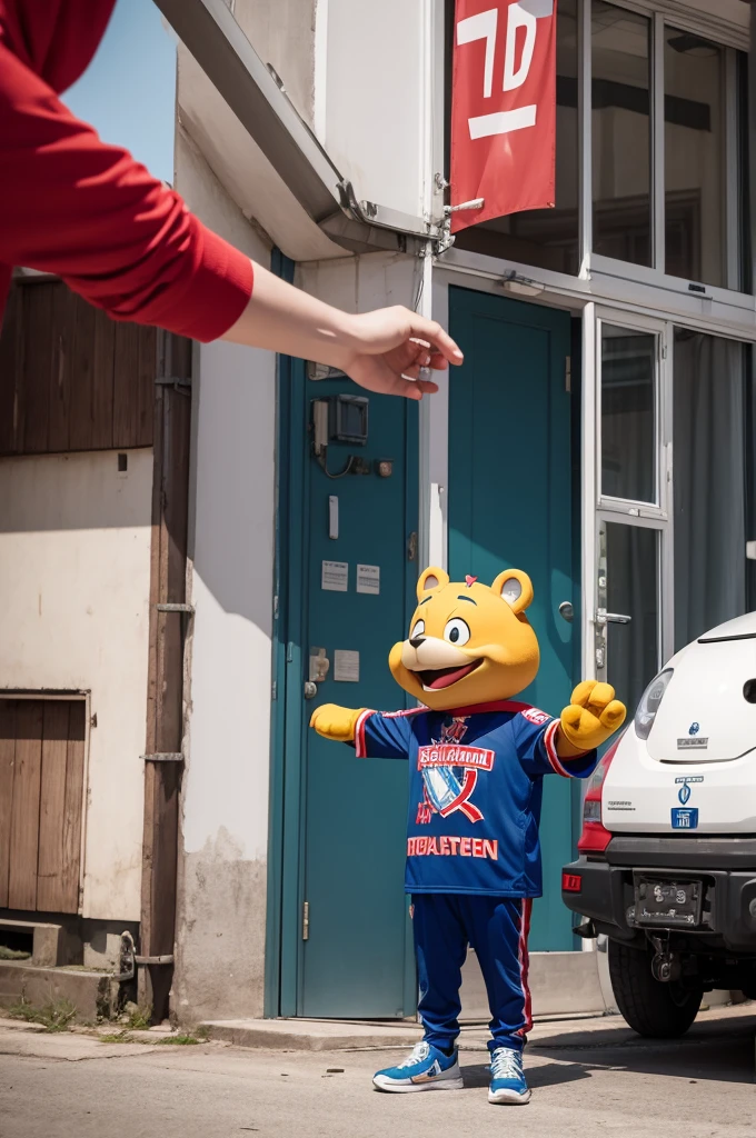 Torrezan post propaganda images with mascot