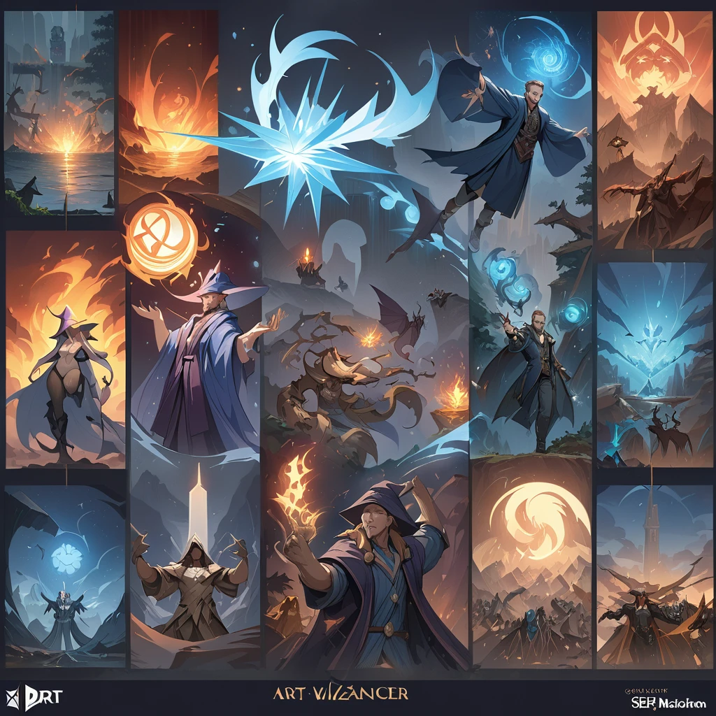 像素Art, Ryan Gosling wears wizard robes, cryomancer, D&Art, 幻想Art, author：Seb MacKinnon, detailed, Popular topics on ArtStation, magic: reunion