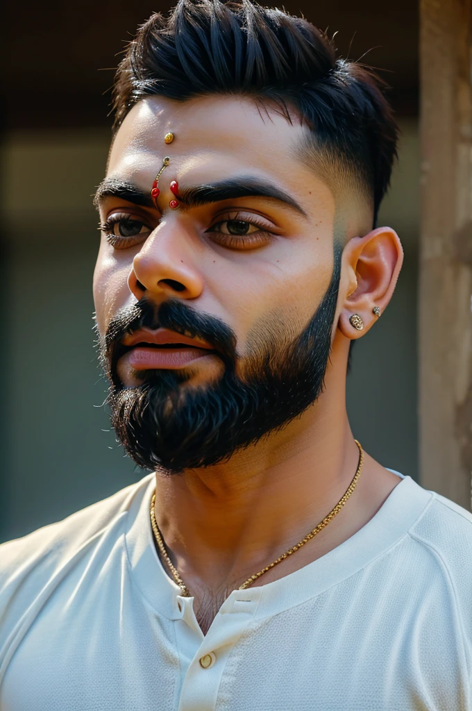 Create a image of virat kholi with Praful billore