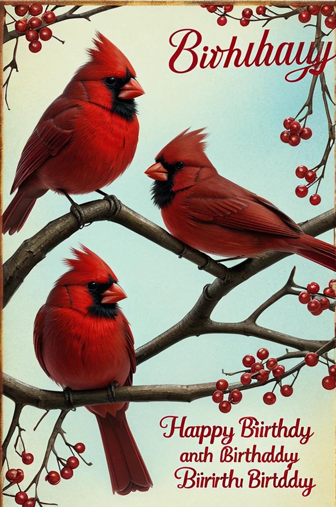 Cardinal and happy birthday 