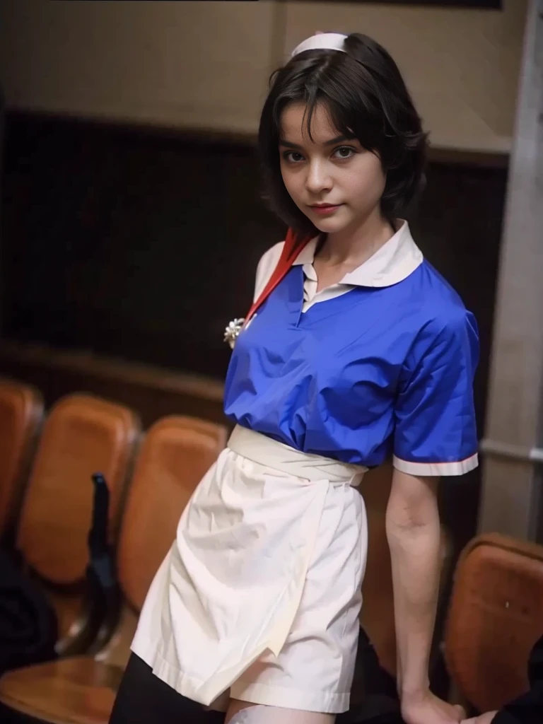 alice in nurse costume, (sexy), skinny