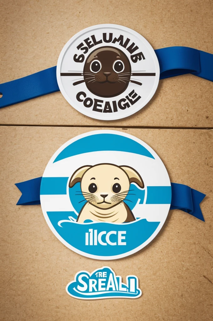 Design a logo for a seal selling ice cream.