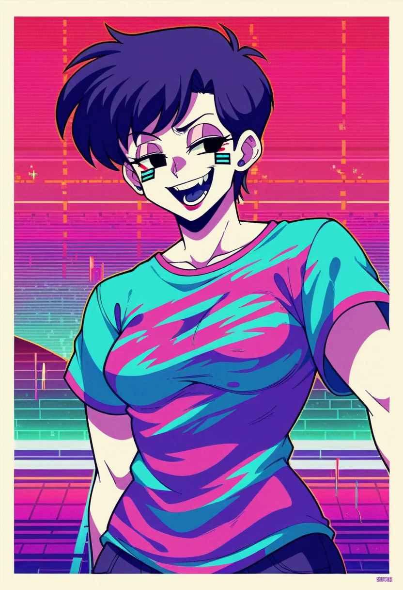 (masterpiece), best quality, expressive eyes, perfect face,(gritty:0.9),(80's aesthetic:1.1),(neon:0.8),(retro:0.9),(analog:1.1),(solo:0.8),(1 girl:0.6),(skull:0.5),,(Grim Reaper:0.5),(Purple and pink color scheme:0.9),(glitch:1.1),(turmoil:1.0),(black and white:0.6),((vaporwave aesthetic:1.2),(Digital Distortion:0.9),(creepy smile:0.7),(Blood splatters:0.8),(darkness:0.9), solid color background, t-shirt design