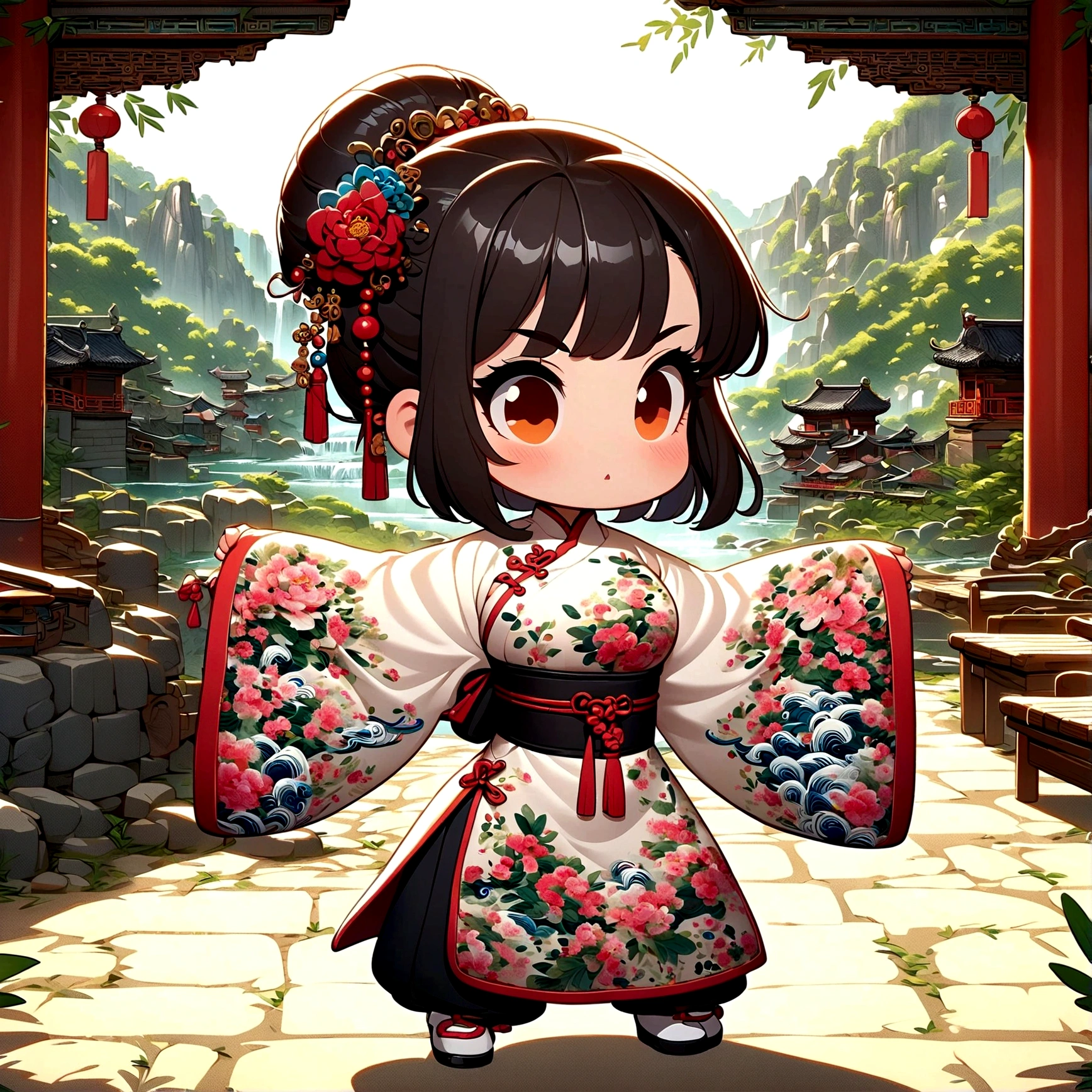 (Very detailed CG unity 8k wallpaper), (Very detailed), masterpiece, Highest quality, Japan, short hair, Mid-chest, China dress, Looking at the audience, Thigh Gap,Cat ear,icon