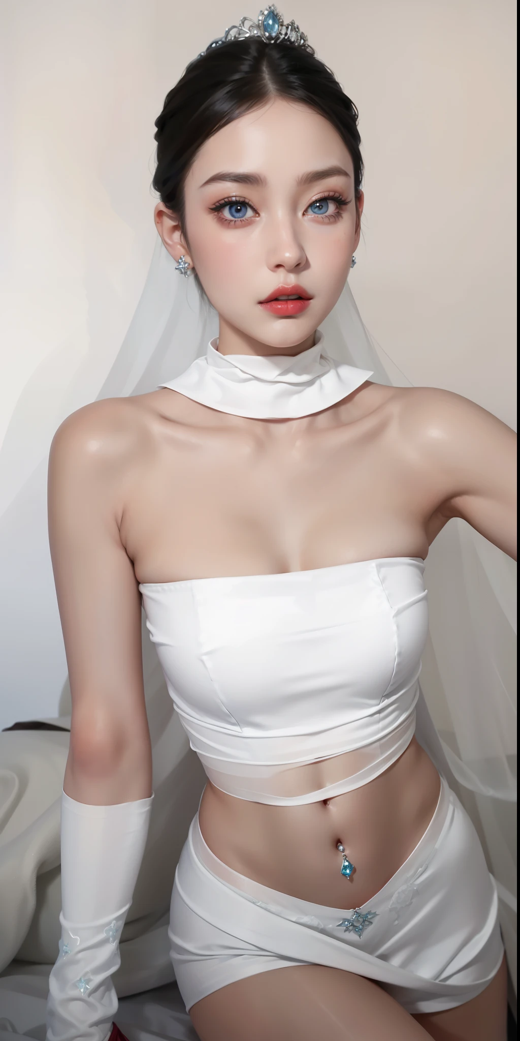 Royal sisters,Exquisite eyes,Frozen queen,Put the crown on your head,Detailed facial expressions body,tall and big,Glamorous characters,Leg length,4K,HD,The look,White translucent lace,白皙Full figure,Little cherry mouth,Beautiful and lovely,Full figure,Glossy Gel Coat,Vampire Queen in luxurious gown,Have a tattoo(Intricate tattoo designs),Ice Princess,Rich facial details,Eyes are blue(Pupils as deep as the starry sky),Gorgeous silk(Silky reflective),Wear dark red lipstick,