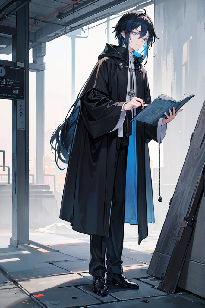 name: inertia Merlin 
age:15
gender: male 
appearance: skinny thin teenage male
height of 5'6
with long black hair and blue eyes
often wears a black robe black pants and grey shoes
personality: blankly chuckles known for dry apathetic humor but has a soft heart
cares deeply for friendships and
people he cherishes close he takes 
special deep care of
he's knekn for a slight bit of wit
and is prone to zoning out or lazily sleeping even when standing up 
likes: cold environments ice friendship
painting sleeping in cold areas
dislikes:time passing by too fast for getting people being alone for to long
hobbies: sleeping reading and hanging with friends or babysitting 
pet peeves:jerks and mean people 
with a cold heart.....