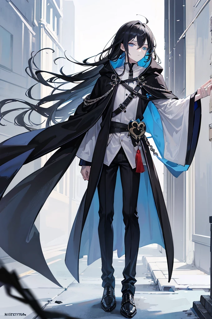 name: inertia Merlin 
age:15
gender: male 
appearance: skinny thin teenage male
height of 5'6
with long black hair and blue eyes
often wears a black robe black pants and grey shoes
personality: blankly chuckles known for dry apathetic humor but has a soft heart
cares deeply for friendships and
people he cherishes close he takes 
special deep care of
he's knekn for a slight bit of wit
and is prone to zoning out or lazily sleeping even when standing up 
likes: cold environments ice friendship
painting sleeping in cold areas
dislikes:time passing by too fast for getting people being alone for to long
hobbies: sleeping reading and hanging with friends or babysitting 
pet peeves:jerks and mean people 
with a cold heart..... name: inertia Merlin 
age:19
gender:male
appearance:Merlin, a thin and pale young man in his late teens, wears a long black robe with a flowing texture. The robe has large sleeves and a raised hood that covers his head. His black hair can be seen under the hood. On the robe, there is a small black patch with brown drawstrings hanging gracefully. His eyes, or lack thereof, are empty black socketshe has a pale skeletal complexion and a vacant smile. , he mostly looks human
personality:dry lazy apathetic lacks motivation would rather sleep is very lethargic and lacks the drive is severely depressed 
but he has a soft and caring and protects his friends he is extremely affectionate and loving to the pasta mansion family