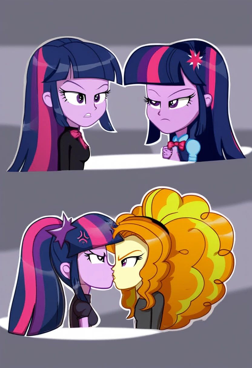 Eqg Twilight sparkle bodystocking  kiss  adagio . Angry