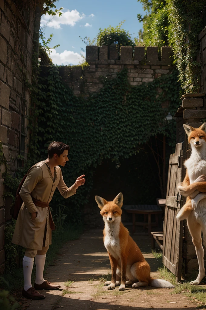a fairy tale about a fox who was able to deceive God and turned into a man