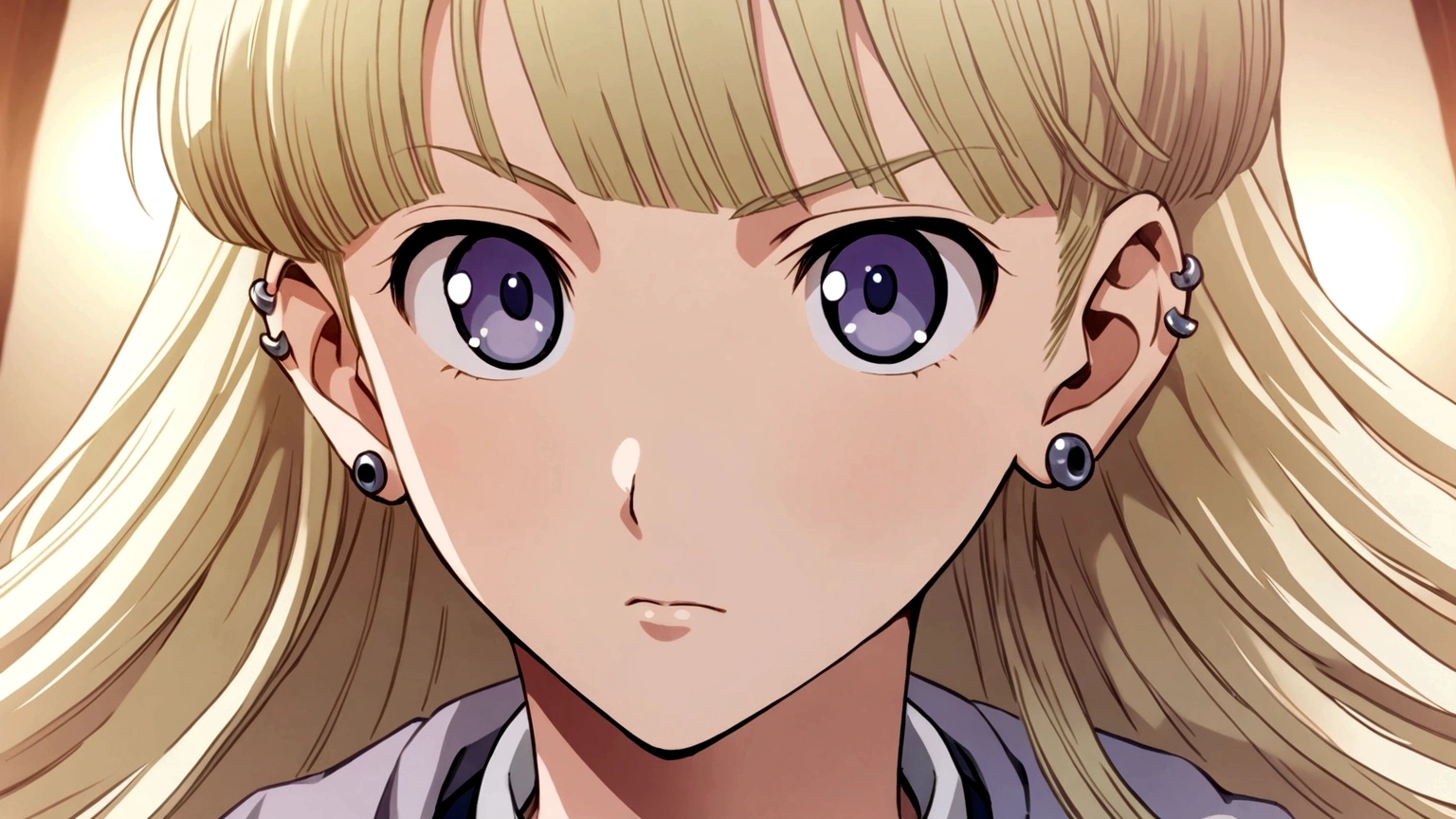 a close up of a person with long hair and ear piercings, it has a piercing gaze, kentaro miura style, anime handsome man, kentaro miura!, tsurumaki kazuya, fukaya yuichiro, up close shot shinji aramaki, miura kentaro style, inspired by Okumura Masanobu