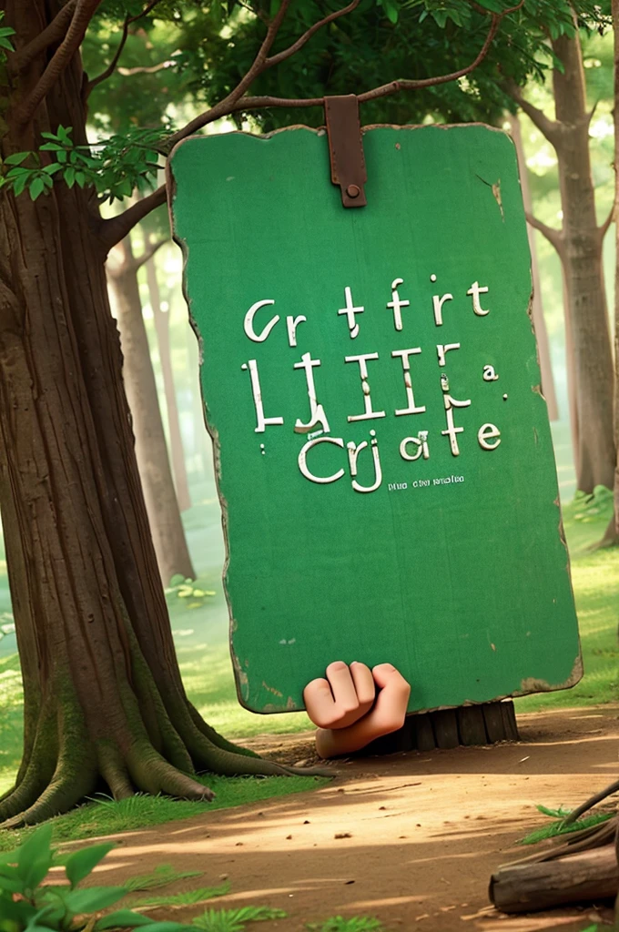 Create the text Maria Luiza, with forest