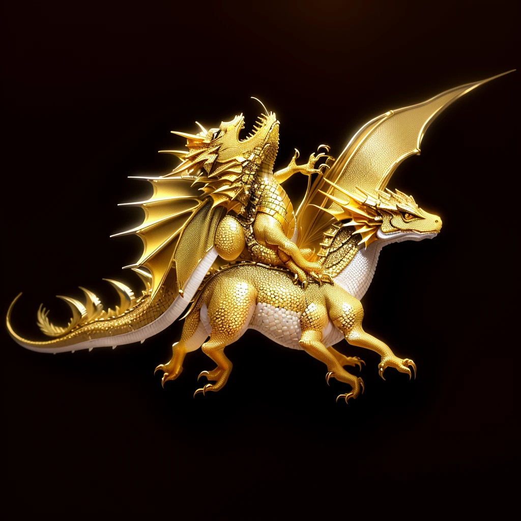 gold dragon, gold scales, baby dragon, cute
