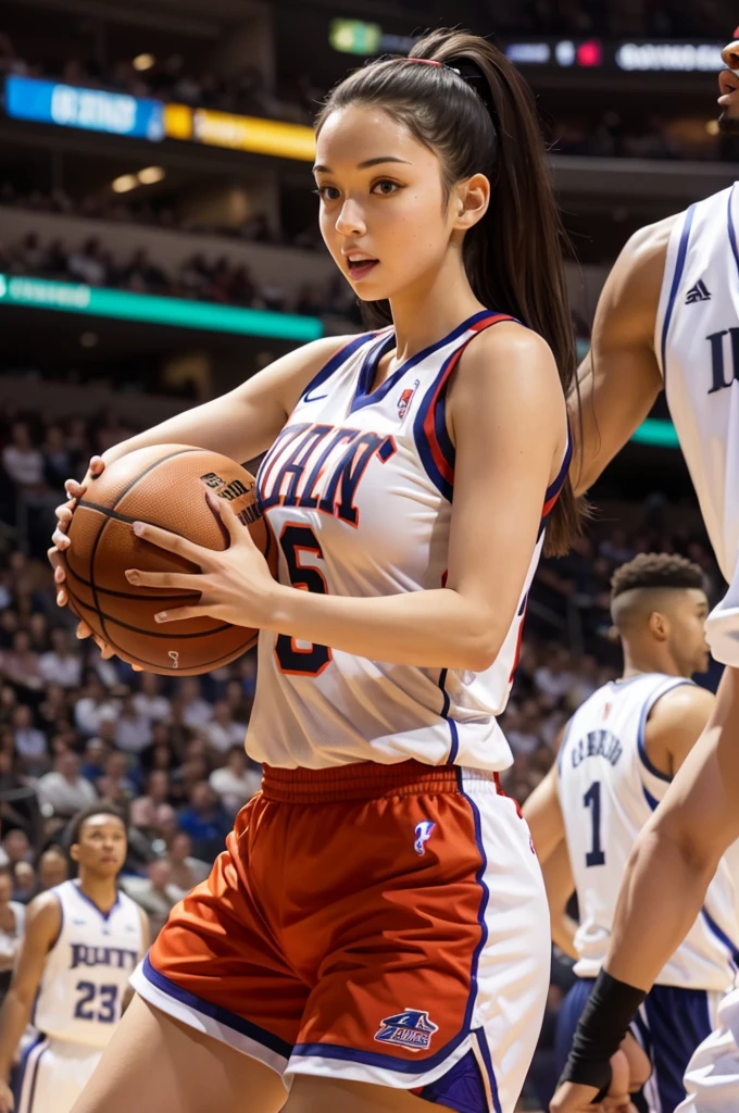 Busty basketball player