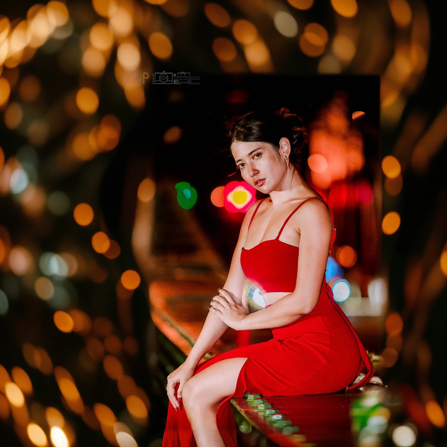 bokeh, person, background