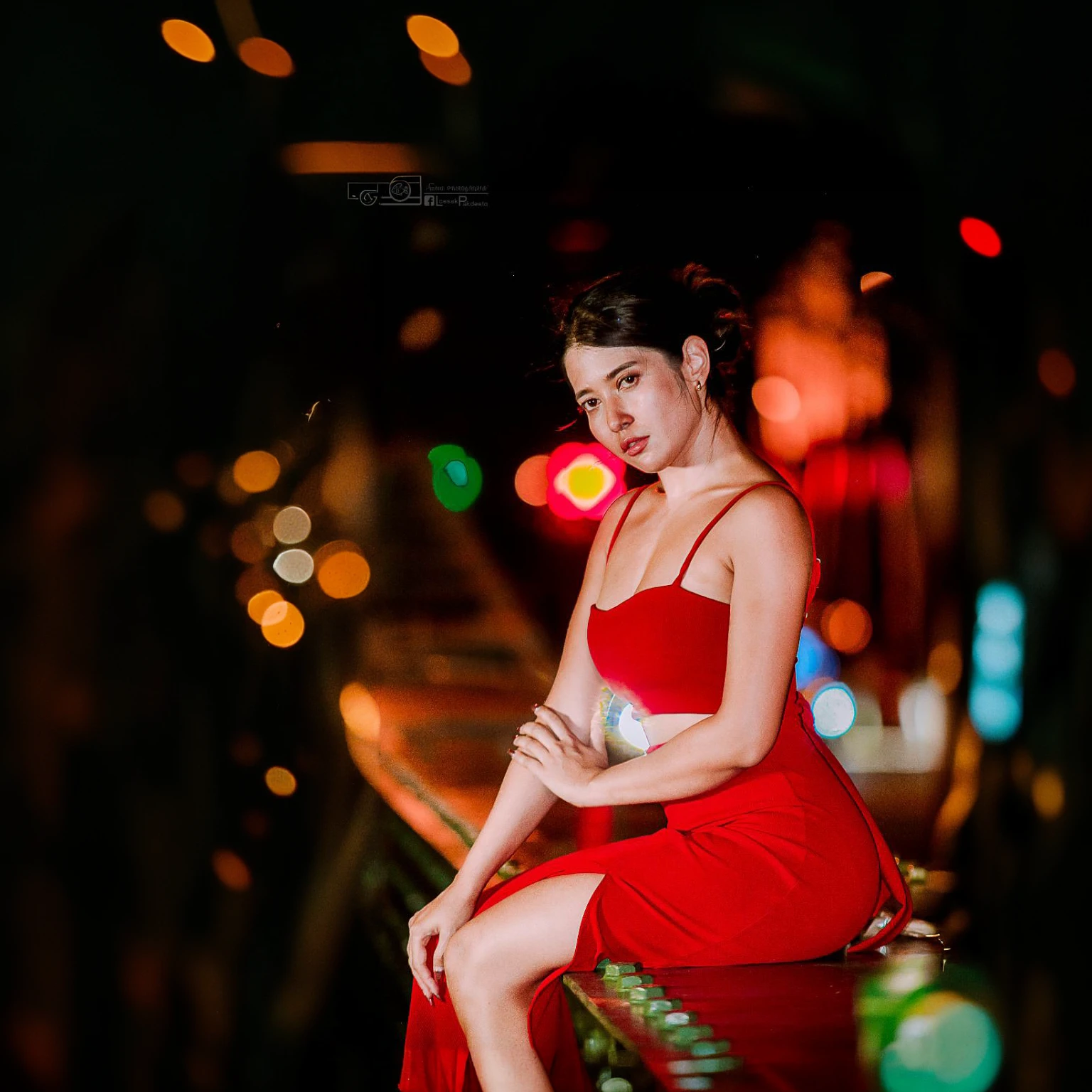bokeh, person, background