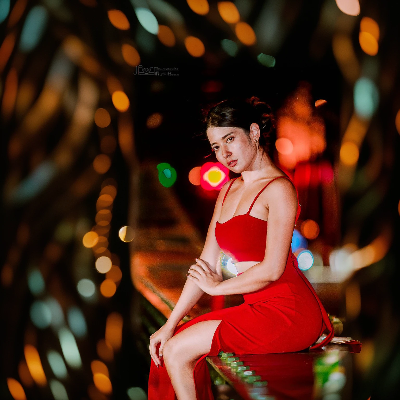 bokeh, person, background