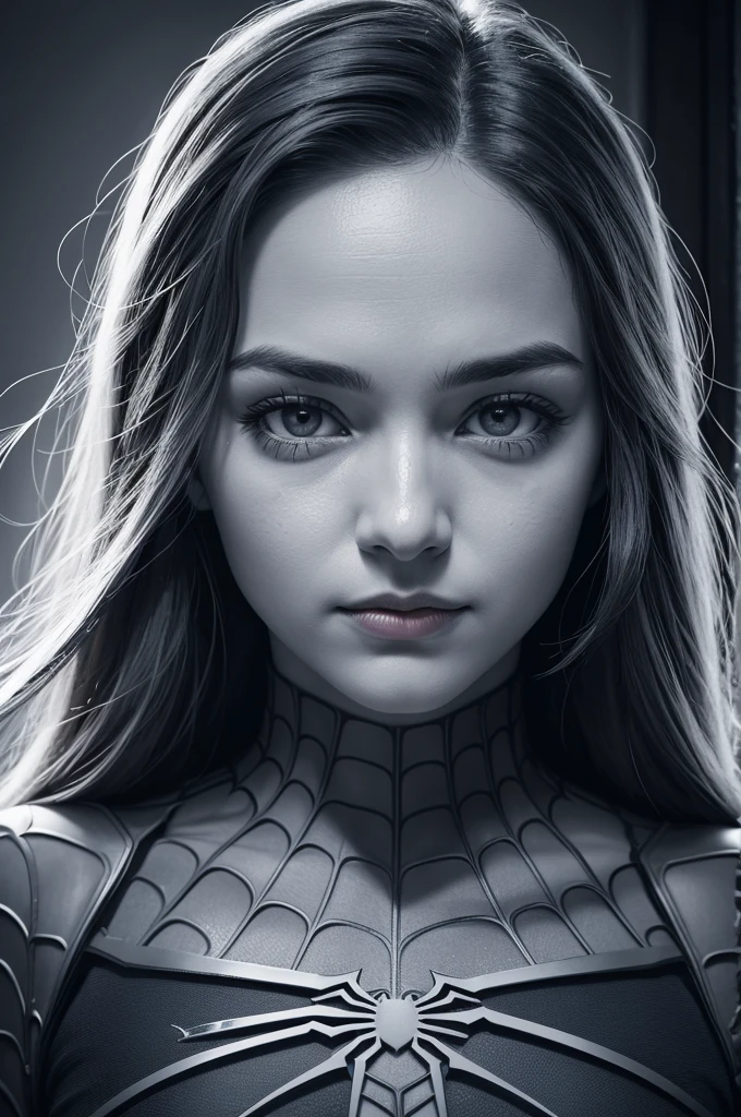 A photograph of Spider-Man, without mask, the 20s, bonitas, face detailed, looking at the camera, portraite, 8k hd, high qualiy