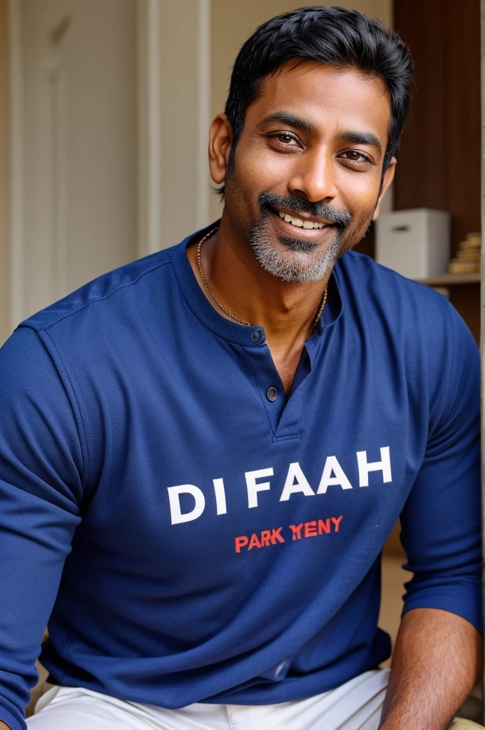 A man name is Dinesh and they are so handsome his age is 40 years old and his face is smile and his name is written capital latter in big letters