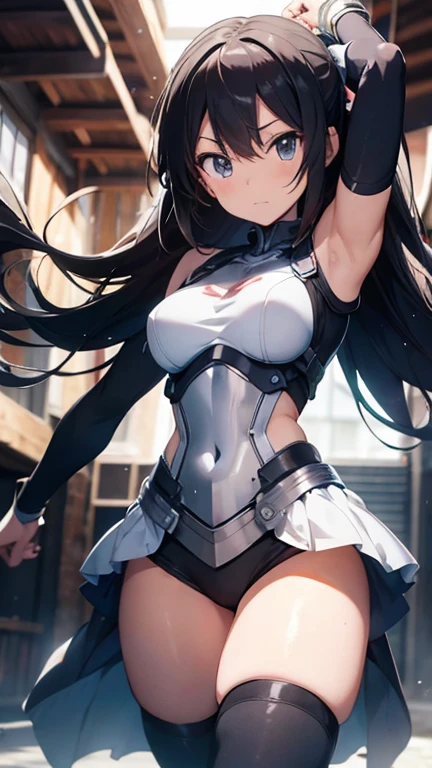 anime Fighter woman The clothes are iron armor