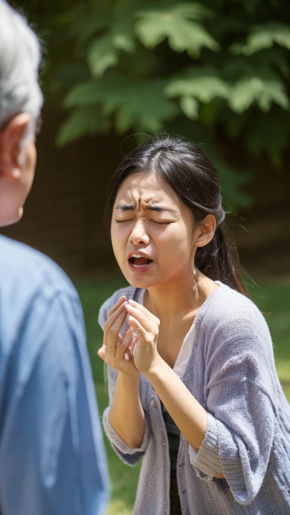 Someone who is sneezing